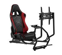 NanoRS RS160 Asiento de Juego 3 en 1 para Simulador de Carreras, Cuero Sintético, Soporte para Volante, Soporte para TV hasta 50 Max. Vesa 400x400