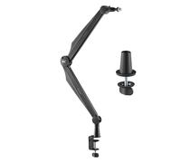 NanoRS Soporte de Micrófono con Rosca de 3/8" y 5/8" para Mesa, Carga Máxima de 1 kg | Altura Regulable hasta 84,7 cm | Giratorio 360° | Con Gestión de Cables | Ideal para Estudio y Streaming | RS422