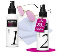 Nanotol Kit de limpieza de gafas y pantalla (M20 m²) - Cuidado y protección sostenible para gafas, smartphones y tabletas
