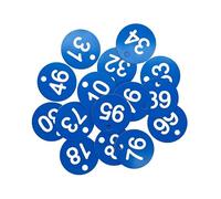NanTun Etiquetas de clave de ABS de 35 mm, etiquetas de identificación, etiquetas numeradas de clave 50 unidades, azul - 1 a 100