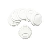 NanTun - Juego de 6 tapas de silicona reutilizables para taza de café, color blanco