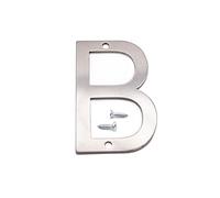 NanTun Números de casa modernos de acero inoxidable de 5 cm con tornillos, letra B