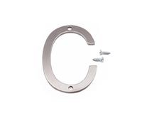 NanTun Números de casa modernos de acero inoxidable de 5 cm con tornillos, letra C