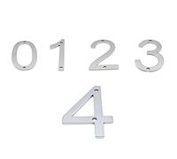 NanTun Números de casa modernos de acero inoxidable de 5 cm con tornillos, número 0 a 4