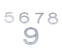 NanTun Números de casa modernos de acero inoxidable de 5 cm con tornillos, número 5 a 9