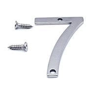 NanTun Números de casa modernos de acero inoxidable de 5 cm con tornillos, número 7