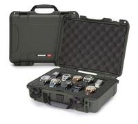 NANUK 910 - Maleta de cabina impermeable para relojes, 10 compartimentos, resistente a golpes y polvo, interior de espuma premium (36,3 × 28,2 × 12 cm) - Oliva