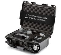 NANUK 915 DJI Mini 5 Pro Fly More Combo Plus - Funda rígida impermeable con inserto de espuma para dron, a prueba de golpes, funda de viaje portátil, fabricada en Canadá, color negro (15.8 x 12.1 x