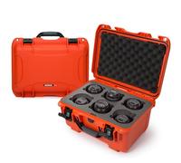 Nanuk 918 - Funda rígida Impermeable con Inserto de Espuma Personalizado para 6 Lentes, Color Naranja