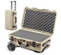 NANUK 935 - Maleta Protectora Ligera e Impermeable de Resina NK-7, con Ruedas e Inserto de Espuma Personalizable (56 cm x 36 cm x 23 cm) Homologada como Equipaje de Mano (Tan Desierto)