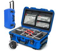 NANUK 935 Pro Kit Foto - Maleta rígida e Impermeable para cámara, con separadores Acolchados y Ruedas, 56 x 36 x 23 cm - Resistente al Polvo y a los Golpes, Equipaje de Cabina - Azul