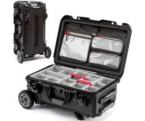 NANUK 935 Pro Photo Kit con ruedas resistentes, funda rígida impermeable para cámara de viaje con separadores acolchados y organizador de tapa, 22 x 14 x 9 pulgadas, a prueba de polvo y resistente a