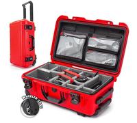 NANUK 935 Pro Kit Foto - Maleta rígida e Impermeable para cámara, con separadores Acolchados y Ruedas, 56 x 36 x 23 cm - Resistente al Polvo y a los Golpes, Equipaje de Cabina - Rojo