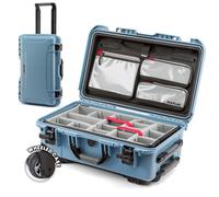 NANUK 935 Pro Photo Kit - Maleta rígida Impermeable para cámara fotográfica, con separadores Acolchados y Ruedas, 56 x 36 x 23 cm - Antipolvo y Resistente a los Golpes, Equipaje de Mano (Cian)