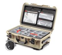 NANUK 935 Pro Photo Kit - Maleta rígida Impermeable para cámara fotográfica, con separadores Acolchados y Ruedas, 56 x 36 x 23 cm - Antipolvo y Resistente a los Golpes, Equipaje de Mano (Beige)