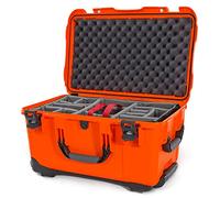 Nanuk 938 - Funda rígida Impermeable con Ruedas y Divisor Acolchado, Color Naranja