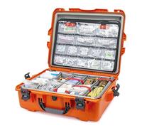 Nanuk 945 EMS Emergency Medical Service/First Aid Hardcase con organizador de tapa y sistema divisor (naranja)