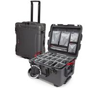 NANUK 960 Funda rígida Impermeable con Tapa organizadora y Separador Acolchado con Ruedas - Grafito