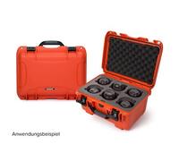 Nanuk Estuche 918 con espuma para 6 objetivos naranja