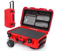 Nanuk Funda rígida Impermeable 935 con Ruedas, Espuma en Cubos y Organizador de Tapa, Color Rojo