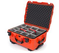 NANUK - Maletín rígido Impermeable Modelo 950 con Ruedas y Separador Acolchado, Color Naranja