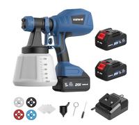 NANWEI Pulverizador de pintura a batería compatible con batería Makita de 18 V, pistola pulverizadora con depósito de 1200 ml, pulverizador de pintura para valla con 4 boquillas y 3 patrones de