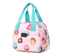 Nanxson Bolsa Termica Porta Alimentos 6L, Nevera Portatil Pequeña Antifugas, Bolsa con Aislamiento para Comida Trabajo Clase Viajes Salidas Oficina Picnic(6L,Estampados Rosas)