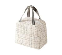 Nanxson Borsa per il pranzo,borse per il pranzo Tote riutilizzabile isolato Lunch Box per lavoro scuola viaggi all'aperto Picnic(6L,Beige)