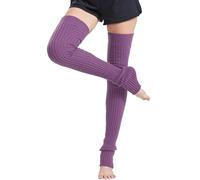 Nanxson Calentadores piernas Mujer Calentar de Invierno Calientapiernas para Formación Danza Yoga TTW0056 (M, Púrpura)