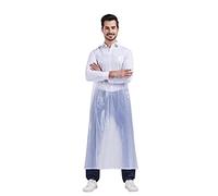 Nanxson Delantal impermeable a prueba de aceite Delantal transparente ajustable Babero para lavavajillas, carnicero, industria CF3117 (blanco espeso)