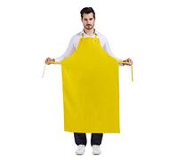 Nanxson Delantal impermeable, ajustable, duradero, resistente, delantal de trabajo, lavado, carnicero, industria CF3114 (amarillo)