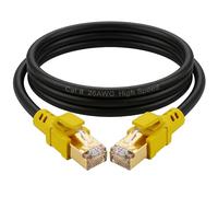 Nanxudyj Cable Ethernet Cat 8 de 0,3 m, 26 AWG, cable de conexión SFTP de 40 Gbps, 2000 MHz, cable de red LAN Cat8 de alta velocidad RJ45 en la pared, al aire libre, resistente a la intemperie nominal