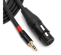 NANYI 3,5 mm TRS estéreo macho a XLR Cable de micrófono de audio de interconexión femenina, adecuado para ipod, teléfono móvil, altavoces activos,escenario, DJ 1,5 M