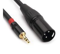 NANYI 3,5 mm TRS estéreo macho a XLR macho Cable de micrófono de audio de interconexión, adecuado para ipod, teléfono móvil, altavoces activos, etapa, DJ,consola 0.5M