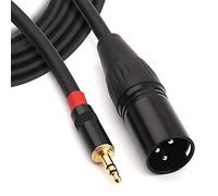 NANYI 3,5 mm TRS estéreo macho a XLR macho Cable de micrófono de audio de interconexión, adecuado para ipod, teléfono móvil, altavoces activos, escenario,DJ 1,5M