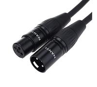 NANYI Cable de micrófono Cables XLR a XLR, Cable XLR de 3 pines, macho a hembra Cable de conexión Cable DMX con cobre libre de oxígeno (0,5 metros / 1.6 pies)