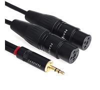NANYI Cable divisor XLR, Cable de micrófono Cables de conexión XLR a XLR, Cable XLR macho de 3 pines a XLR Y adaptador de micrófono Cable de cable Cable DMX con cobre oxígeno (0.5 metros / 1.6 pies)