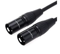 NANYI XLR Cable Divisor de Micrófono a XLR 3 Pines Macho DMX Patch Cords con Cobre Libre de Oxígeno - 3 Metros