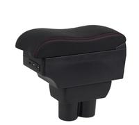 NANZU Caja de reposabrazos for coche compatible con Suzuki Jimny 2007, 2008, 2009, 2010, 2011, 2012, 2013, 2014, 2015, modificación de almacenamiento Central, accesorios de luz USB (Color : B1 Black