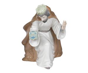 Nao Porcelain by Lladro KING MELCHIOR WITH CHEST RELIGIOUS COLLECTION 2000413