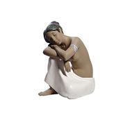 NAO Tranquilidad. Figura Decorativa de Mujer en Porcelana Mate. Escultura Ornamental Femenina en Desnudo Artístico Que Representa la Feminidad para Decoración del Hogar