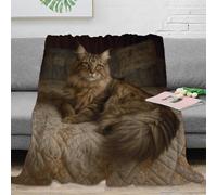 NAOFEKUID Manta Gato Maine Coon Impresión 3D Microfibra Sofá Decoración Hogar Manta Grande para Adultos Dormitorio 40x50(100x130cm)