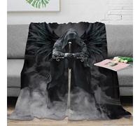 NAOFEKUID Manta Microfibra Ángel Oscuro Impresión 3D Frazada Guardián Espada Sofá Hogar para Adultos Jóvenes 80×90(200x230cm)