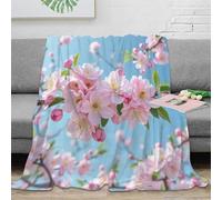 NAOFEKUID Manta Microfibra Sakura Impresión 3D para Adultos Jóvenes Decoración Hogar Cherry Blossom Throw Blanket Suave Cálida Sofá Dormitorio 40x50(100x130cm)