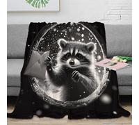 NAOFEKUID Manta Raccoon Impresión 3D Microfibra Suave Decoración Hogar Raccoon Manta para Sofá Cama 80×90(200x230cm)