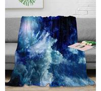 NAOFEKUID Manta Suave 3D Impresa Galaxia Microfibra para Adultos Sofá Decoración Dormitorio Manta Universo Azul Todo el Año 60x80(150x200cm)