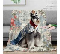 NAOFEKUID Manta Vintage Perro 3D Printing Microfibra Suave Decoración Hogar Royal Dog Throw para Sofá Dormitorio 60x80(150x200cm)