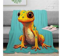 NAOFEKUID Rana Divertida 3D Impresa Manta Microfibra Decoración Hogar Frog Throw Blanket Adultos Jóvenes 60x80(150x200cm)