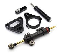 Naojino Amortiguador dirección Compatible con CBR250RR 2019 2020 2021 2022 2023 Estabilizador Amortiguador De Dirección De Motocicleta Kit De Soporte Montaje Accesorios(Black)
