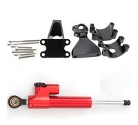 Naojino Amortiguador dirección Compatible con CBR600 para F4 para F5 2004-2006 Motocicletas Estabilizador De Dirección Amortiguador Soporte Estabilizador Manillar Accesorios Universales(Red)